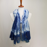 Eternity  Indigo Cotton Scarf