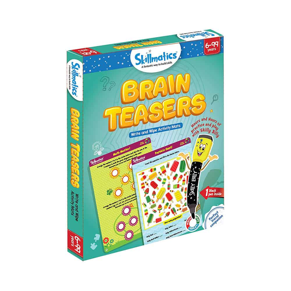 Brain Teasers - Teach Children Creative Thinking And Reason Approach - Write and Wipe Educational Activity Game For Kids