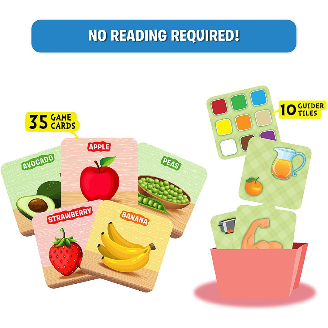 Skillmatics Card Game : Guess in 10 Junior Food We Eat! | Gifts, Super Fun & Educational for Kids Ages 3-6