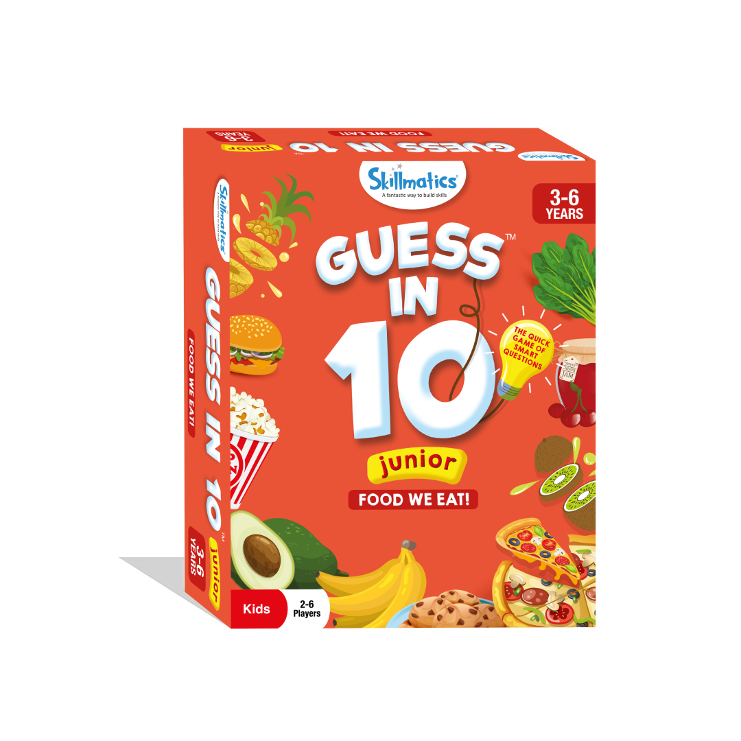 Skillmatics Card Game : Guess in 10 Junior Food We Eat! | Gifts, Super Fun & Educational for Kids Ages 3-6