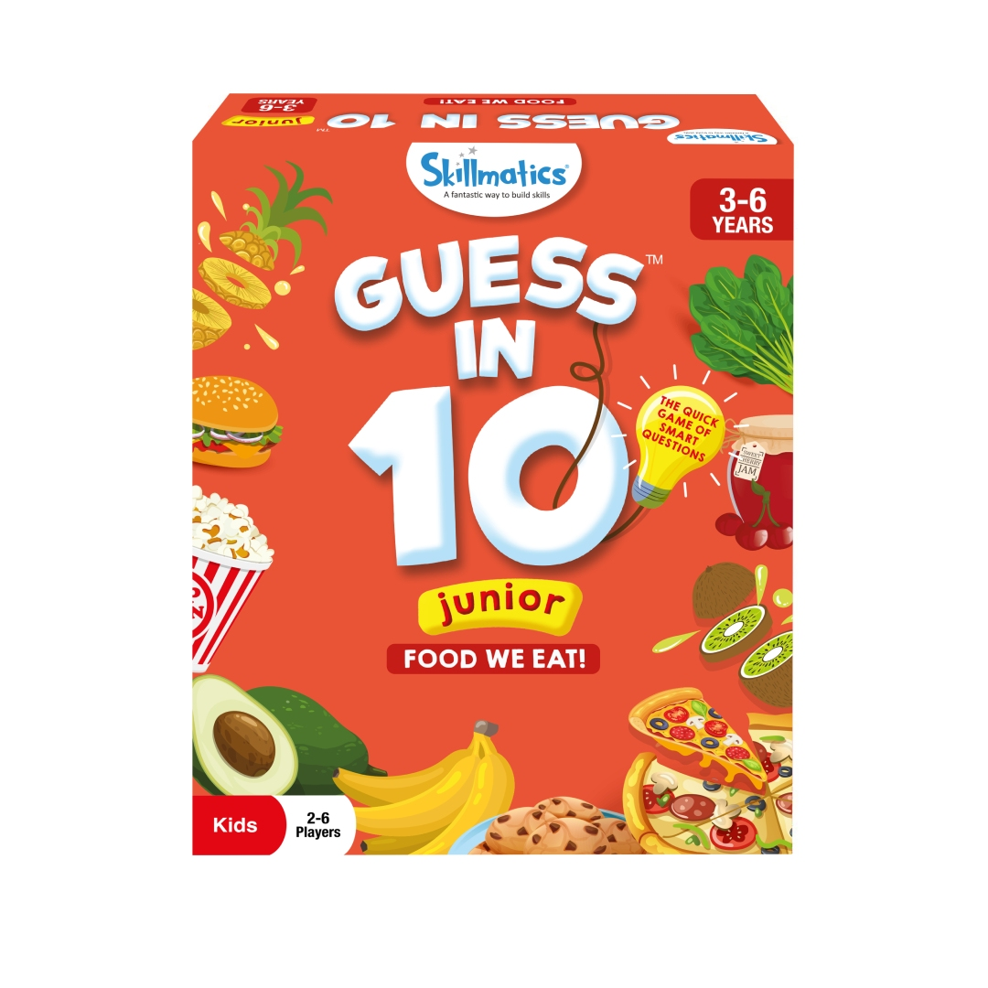 Skillmatics Card Game : Guess in 10 Junior Food We Eat! | Gifts, Super Fun & Educational for Kids Ages 3-6