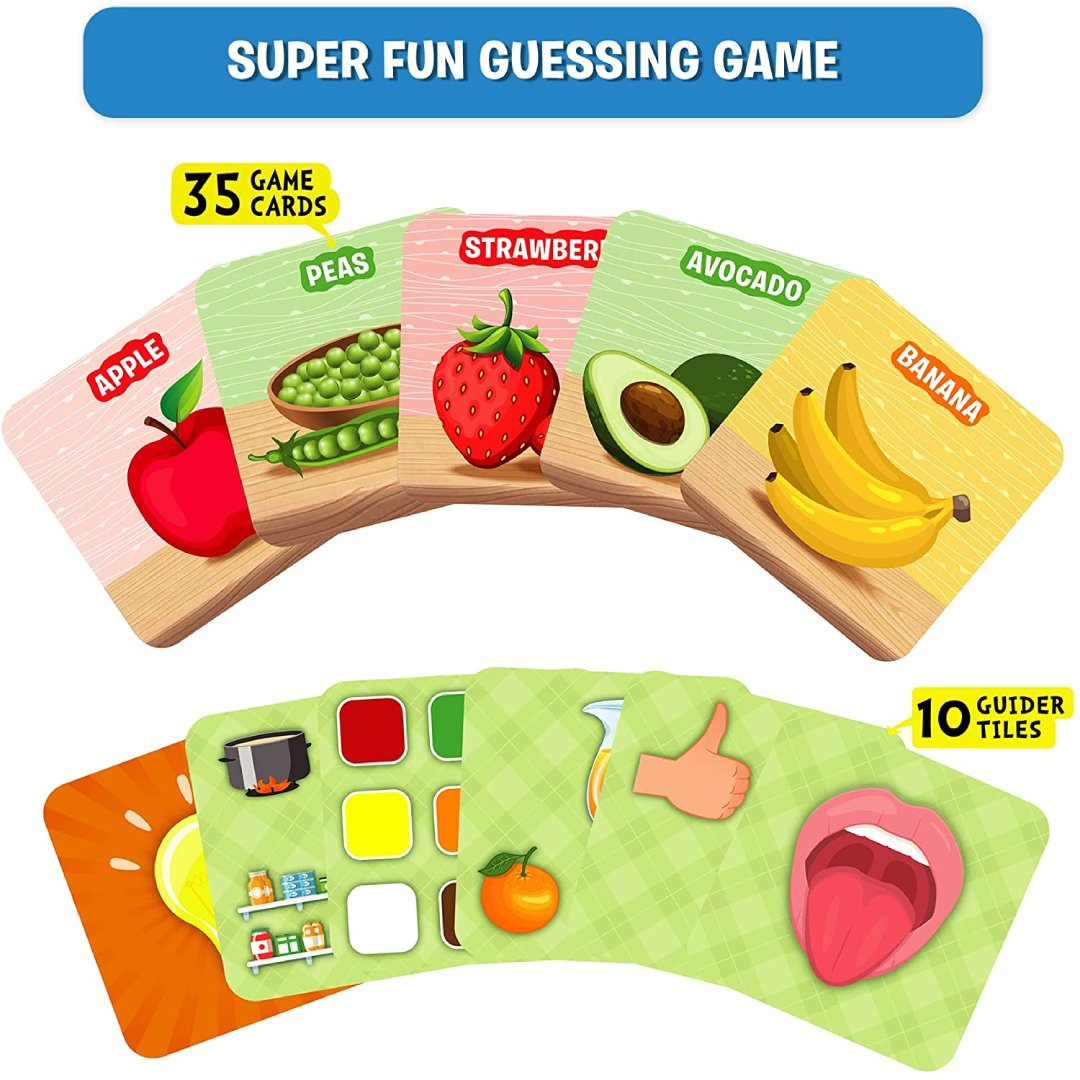 Skillmatics Card Game : Guess in 10 Junior Food We Eat! | Gifts, Super Fun & Educational for Kids Ages 3-6