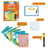 Dots and Mazes - Build Visual, Tracking And Observation Skills And Improve Kid’s Reading Abilities - Write and Wipe Educational Activity Game For Kids