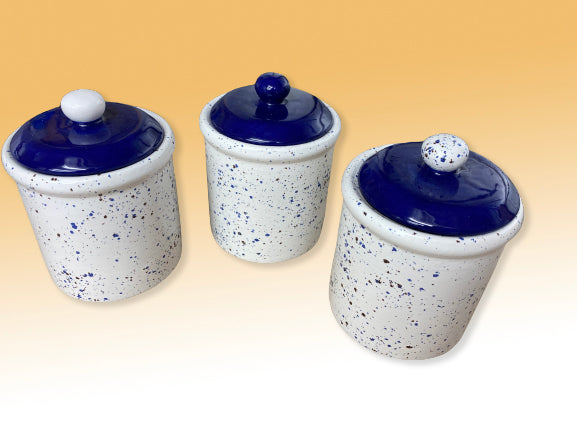 Speckled Blue Canister