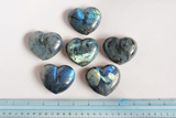 Valentines Gift Labradorite Decorative Heart - sold per piece