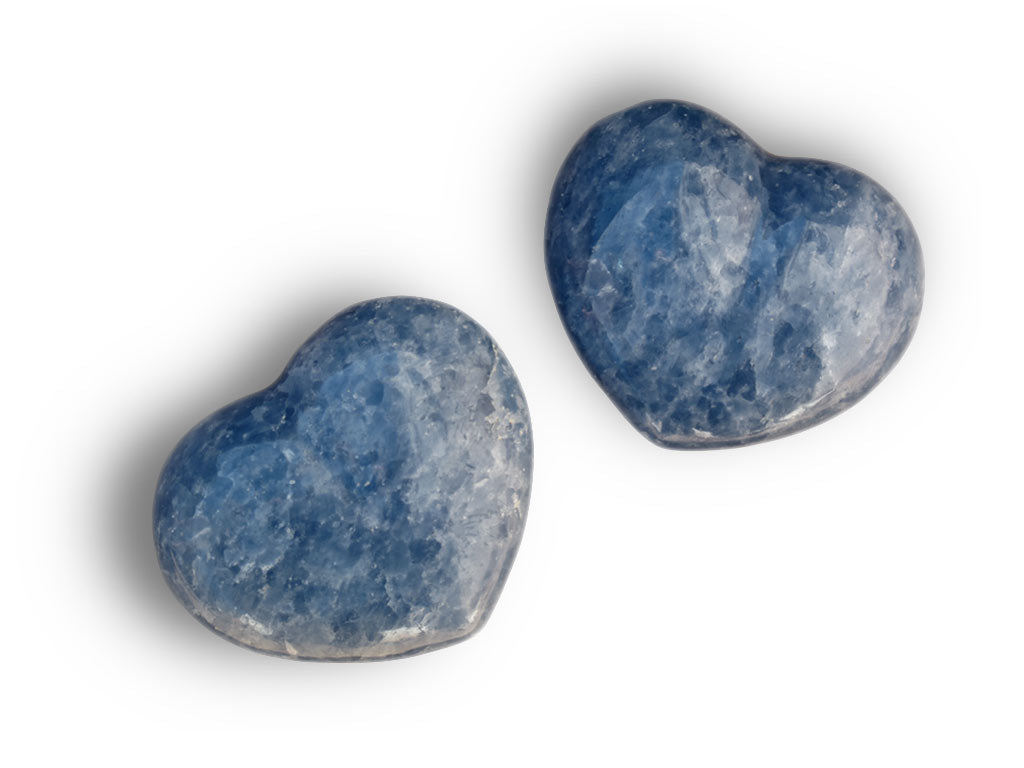 Valentines Gift Blue Calcite Large Decorative Heart- sold per piece