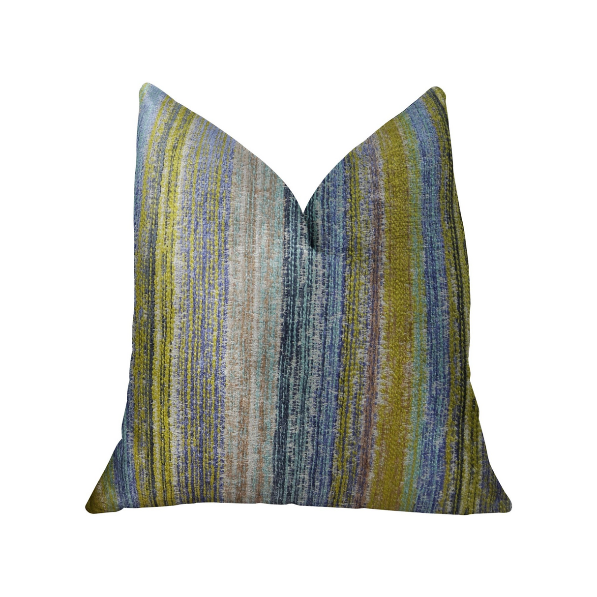 Clear Shore Blue Mustard and Lavender Handmade Luxury Pillow