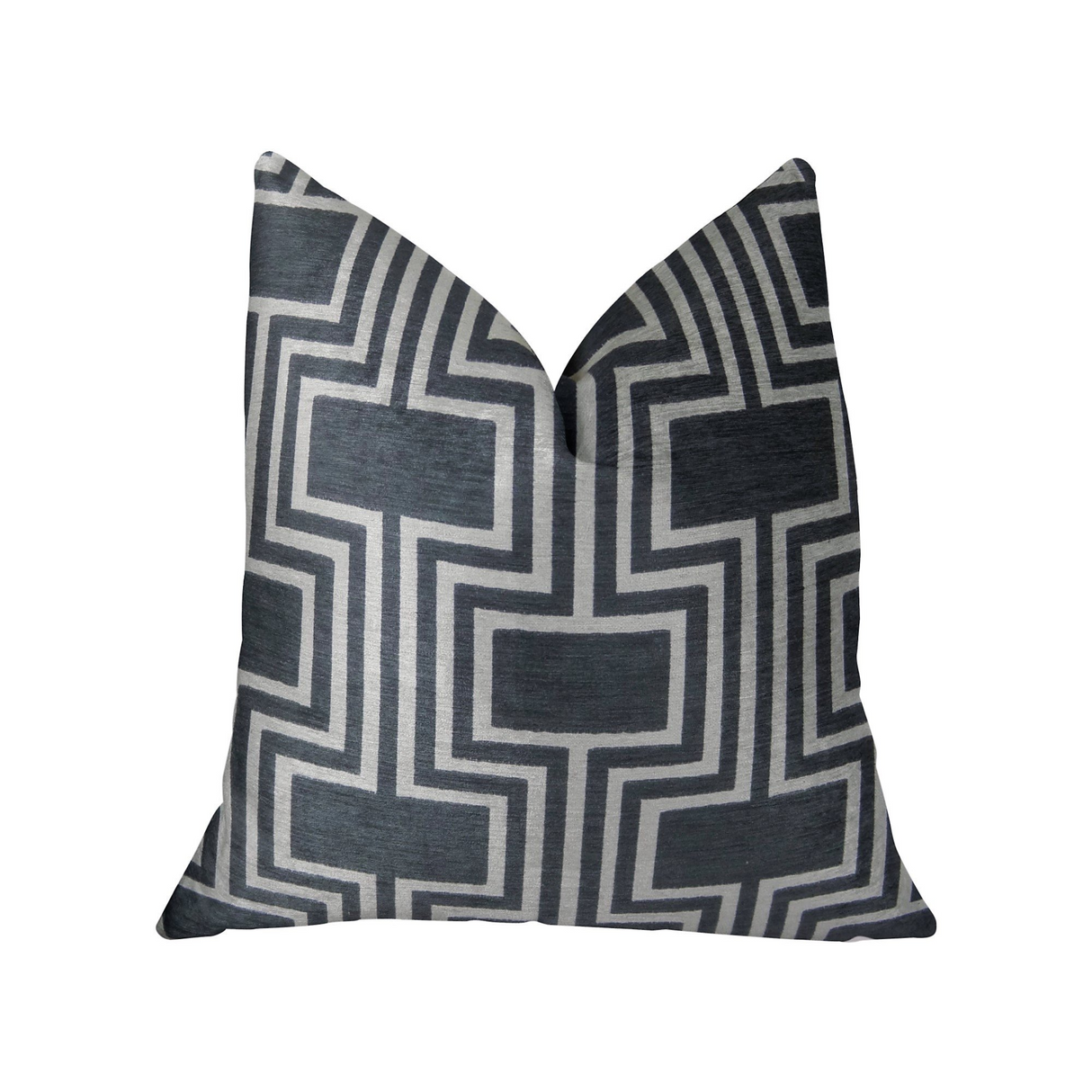 Argyle Square Black and White Handmade Luxury Pillow