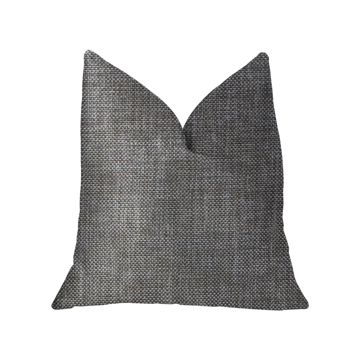 Grey Pebble Silver Luxury Throw Pillow