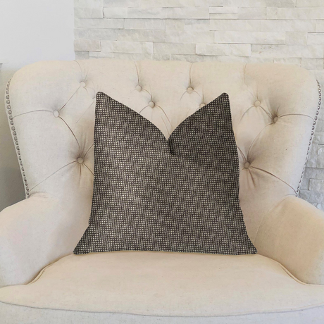 Abigail  Charcoal Luxury Throw Pillow