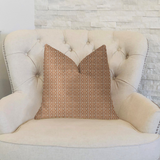 Uptown Orange and Ivory Luxury Throw Pillow