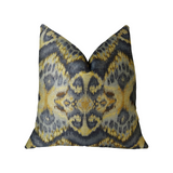 Sacred Pixie Blue Navy and Taupe Handmade Luxury Pillow