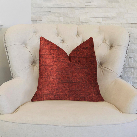 Paprika Jam Burgundy Red Luxury Throw Pillow