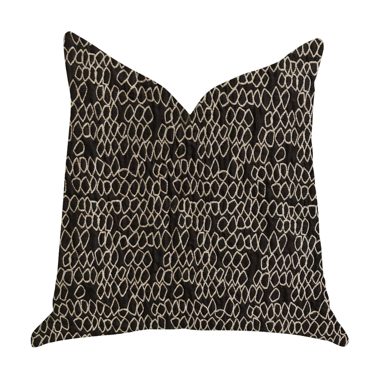 Carbonado Mine Luxury Throw Pillow in Black and White