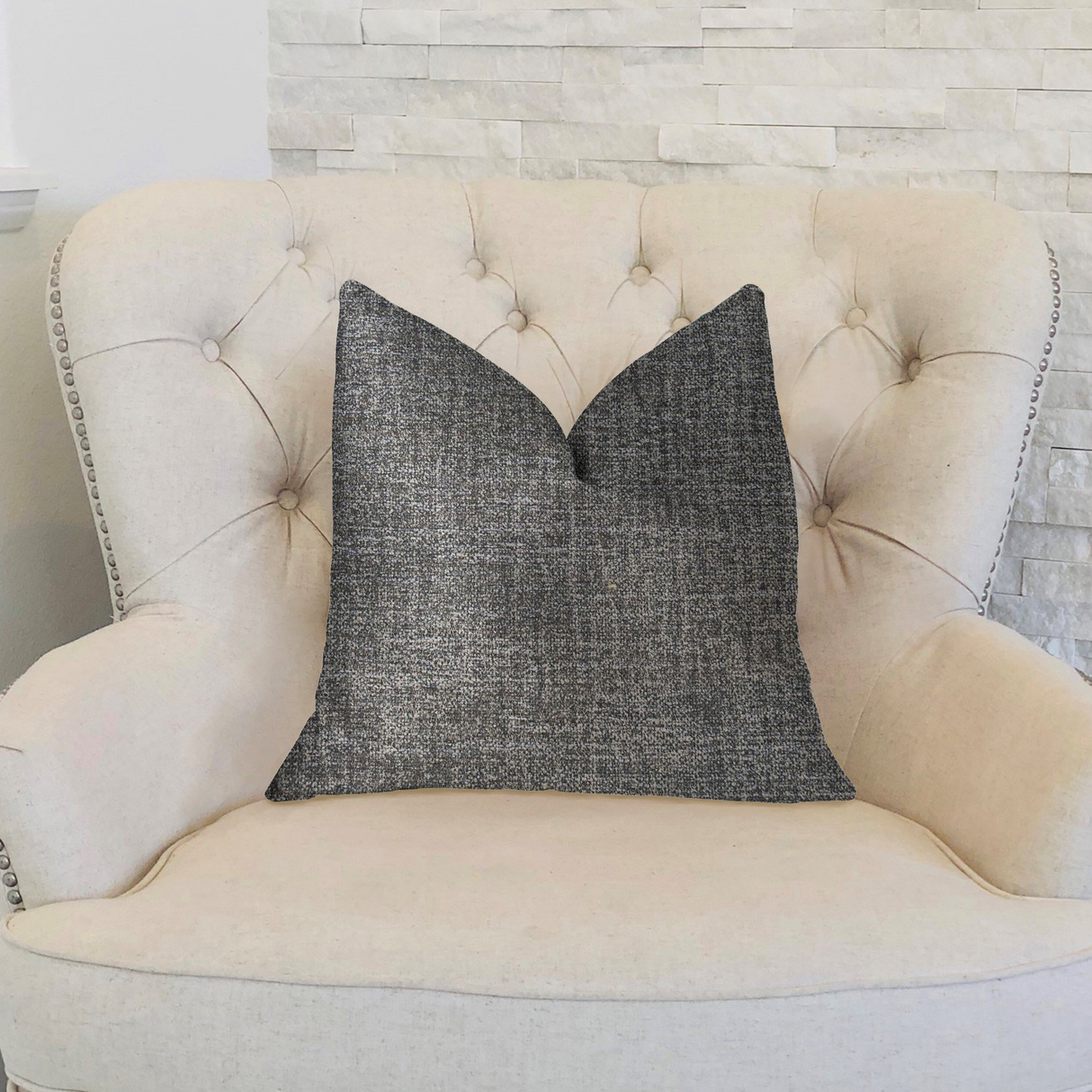 Dolphin  Gray Luxury Throw Pillow