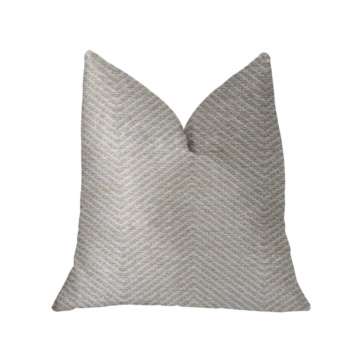 Plainville Beige Luxury Throw Pillow