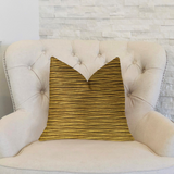 Valentina Textured Bronze Luxury Throw Pillow