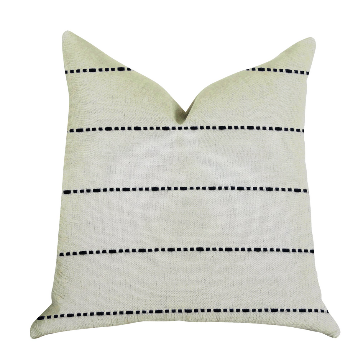 Interweave Vanilla Bean Luxury Throw Pillow in Black and White