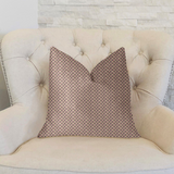 Ellie Pearl  Pink and Ivory Luxury Throw Pillow