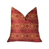 Celestial Red and Orange Luxury Throw Pillow