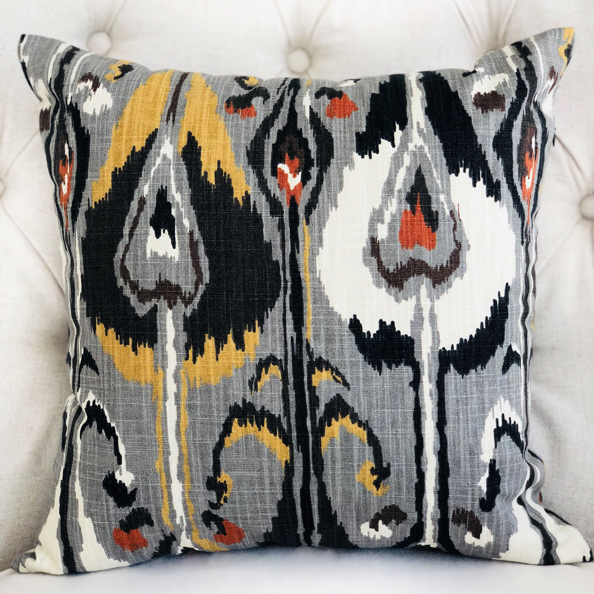 Tigerlily Gray Luxury Throw Pillow