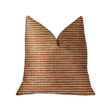 French Brick Orange and Beige Luxury Throw Pillow