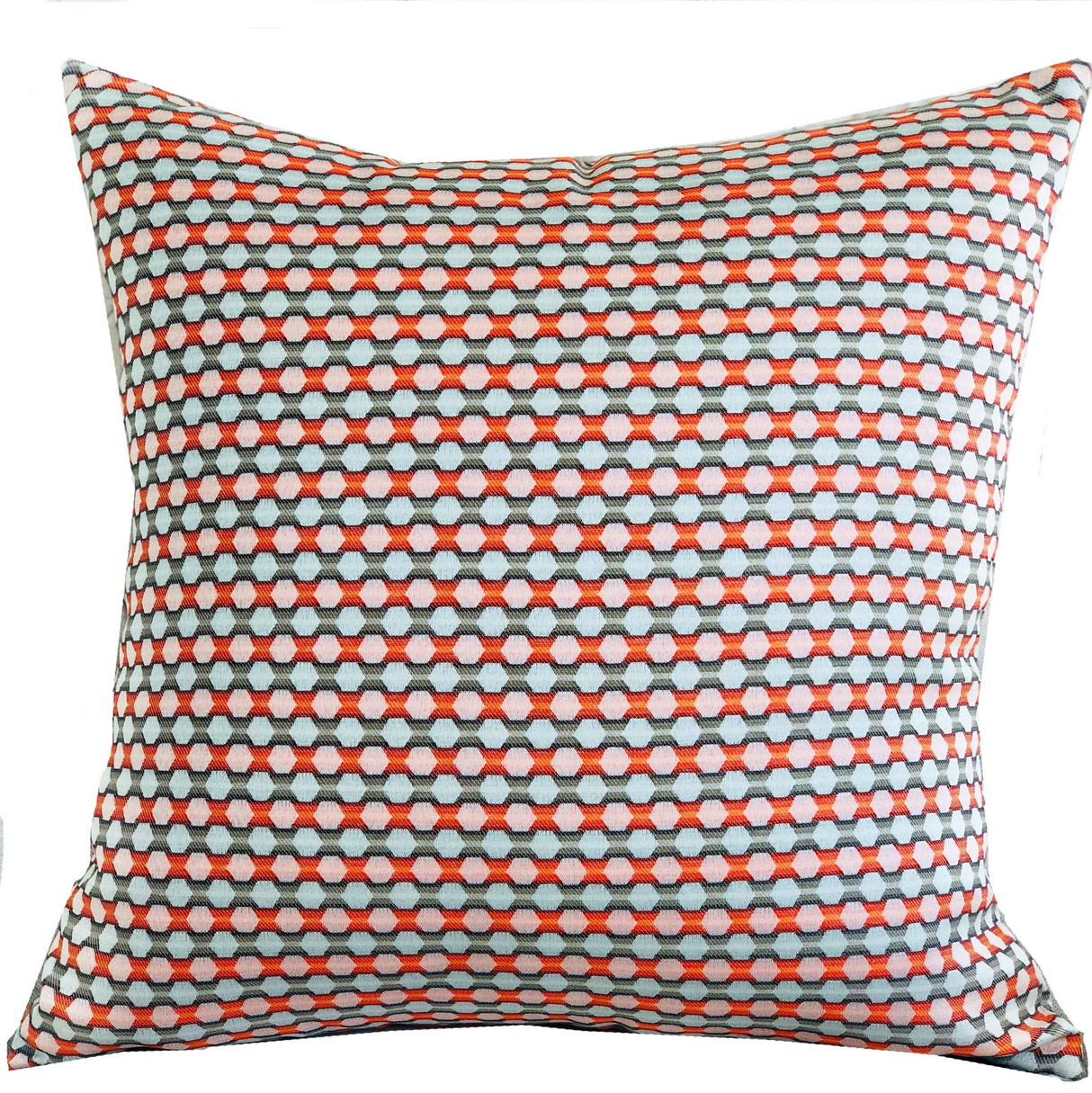 Sunny Cave Orange and Beige Luxury Throw Pillow