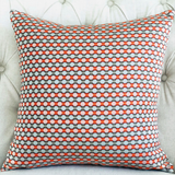 Sunny Cave Orange and Beige Luxury Throw Pillow