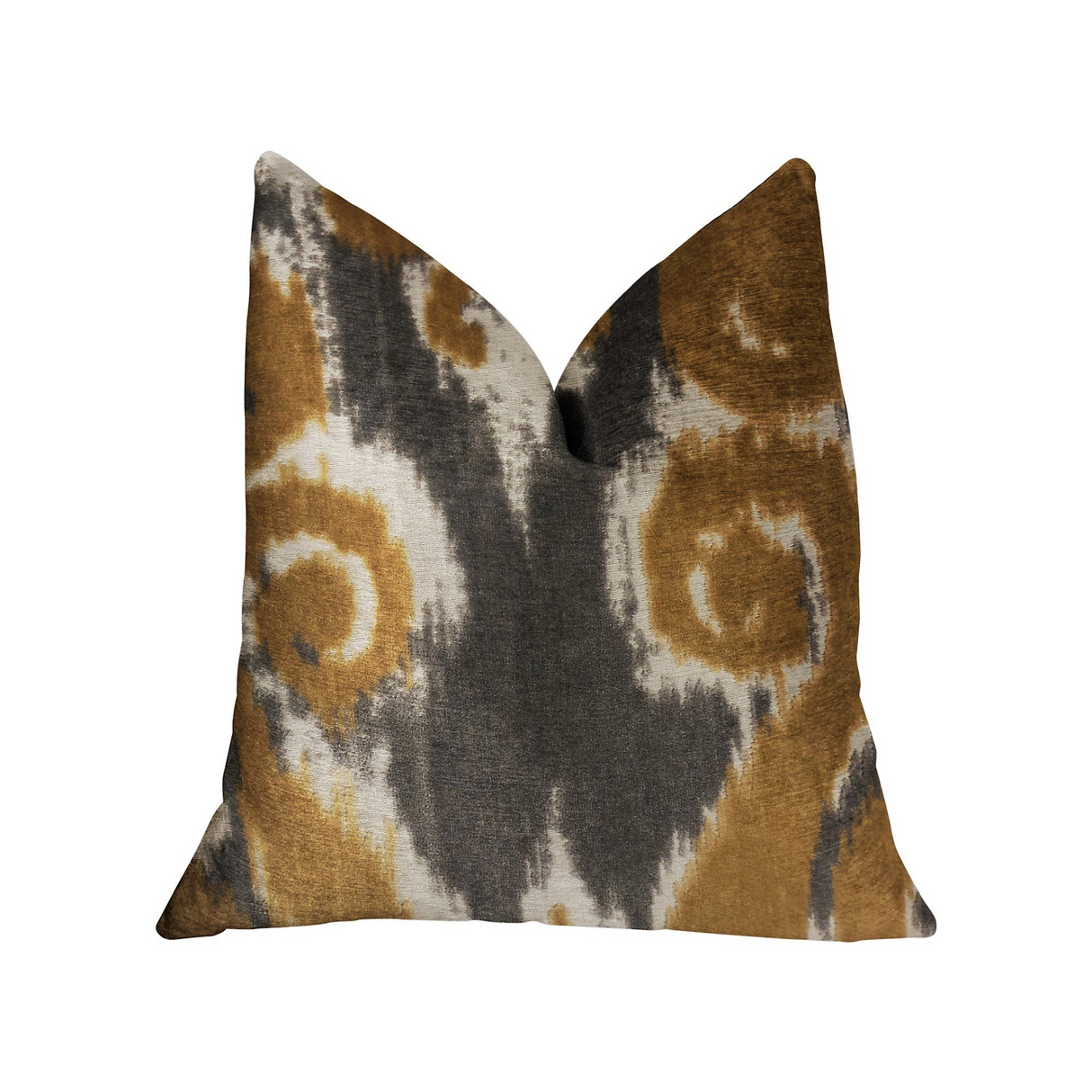 Euphoria Plush Gold Luxury Throw Pillow