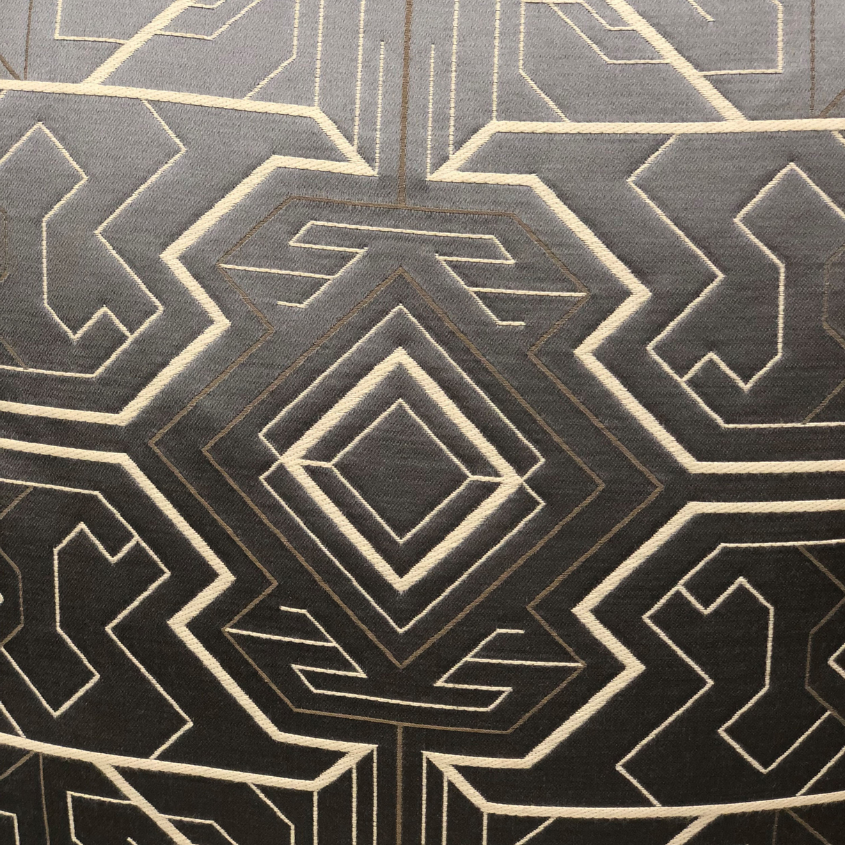 Daria Moss Silver Geometric Luxury Throw Pillow