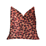 Crimson Cheetah Black and Red Luxury Throw Pillow