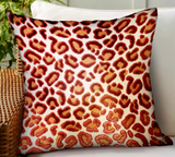 Emberglow Velvet Cheetah Red Animal Motif Luxury Throw Pillow