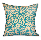 Marlin Vines Blue, cream Floral Luxury Throw Pillow