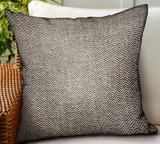 Jagged Ash Gray Chevron Luxury Outdoor/Indoor Throw Pillow