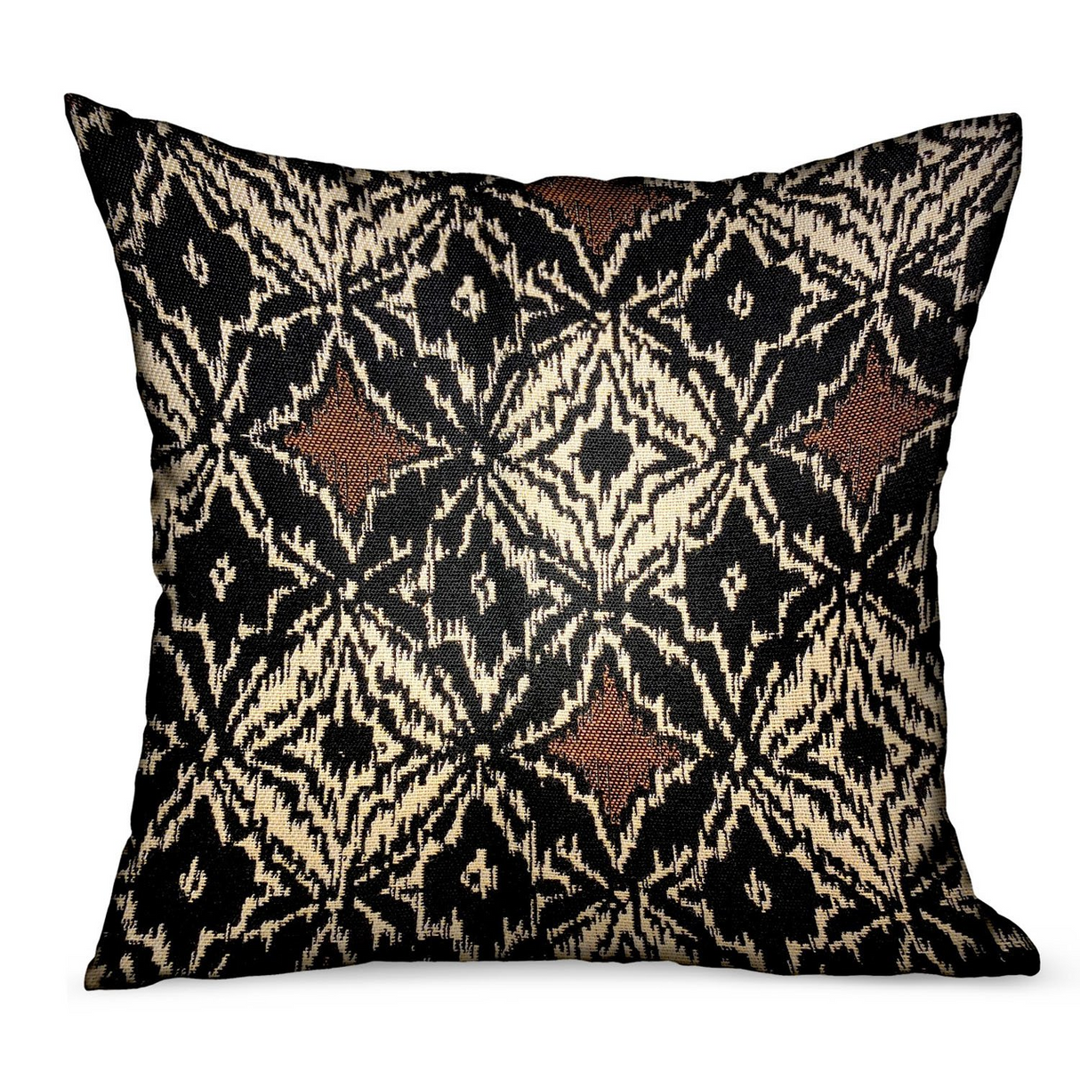 Daliah Ice Black Chevron Luxury Outdoor/Indoor Throw Pillow