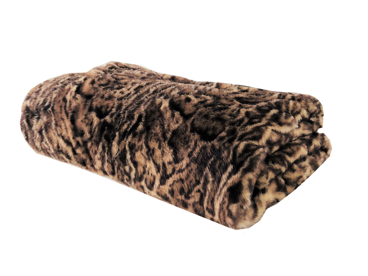 Jungle Cat Faux Fur Luxury Throw