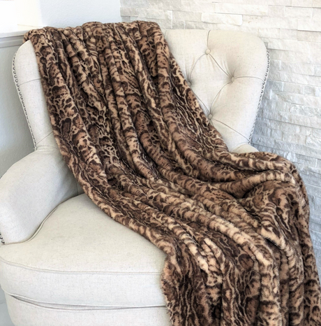 Jungle Cat Faux Fur Luxury Throw