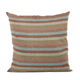 Plutus Brown Tracks Stripe Luxury Throw Pillow