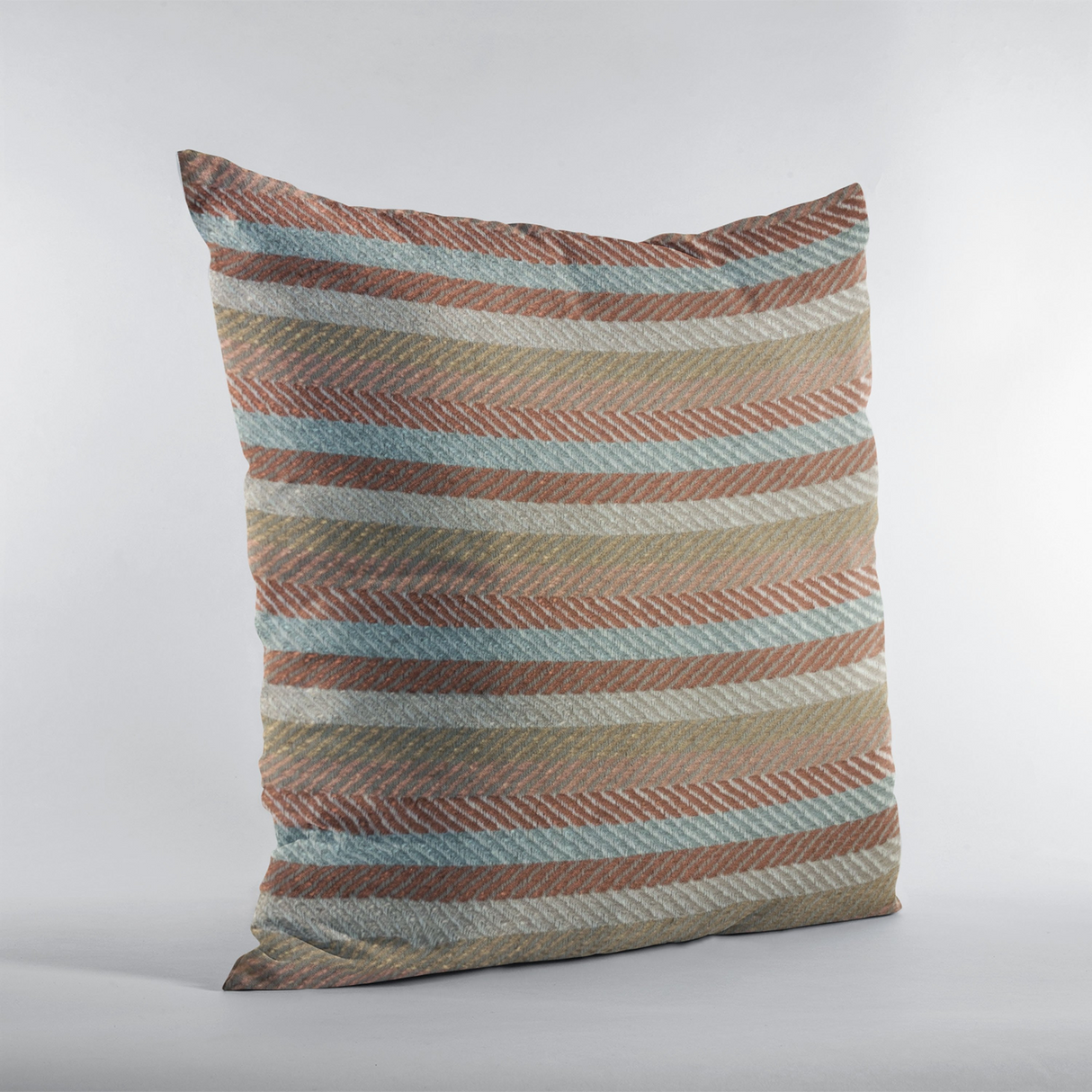 Plutus Brown Tracks Stripe Luxury Throw Pillow