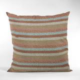 Plutus Brown Tracks Stripe Luxury Throw Pillow