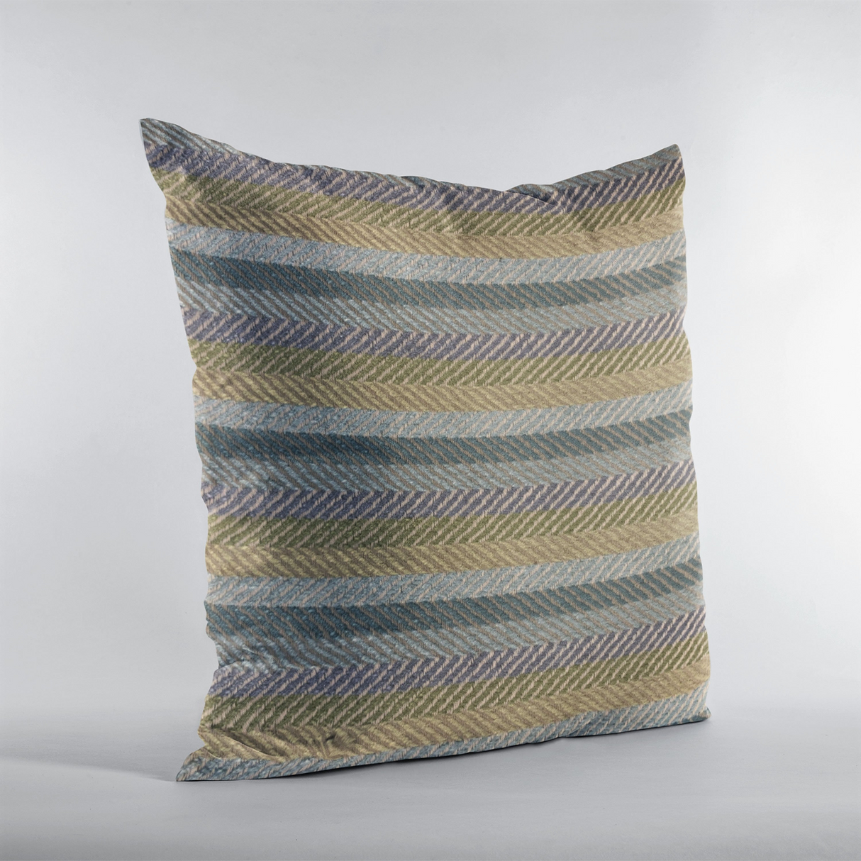 Plutus Blue Tracks Stripe Luxury Throw Pillow