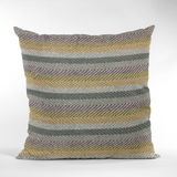 Plutus Blue Tracks Stripe Luxury Throw Pillow