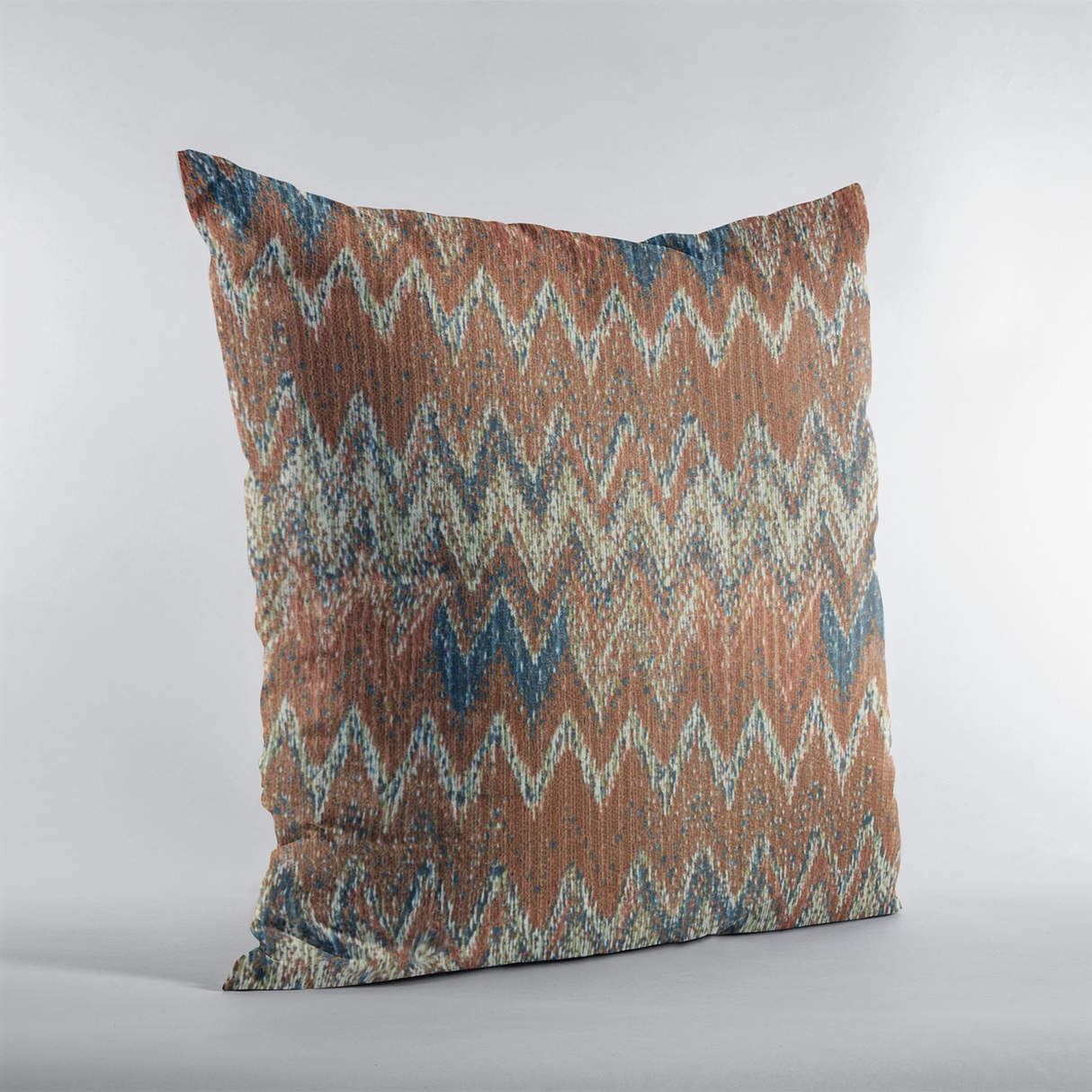 Plutus Multi-Color Wave Chevron Luxury Throw Pillow