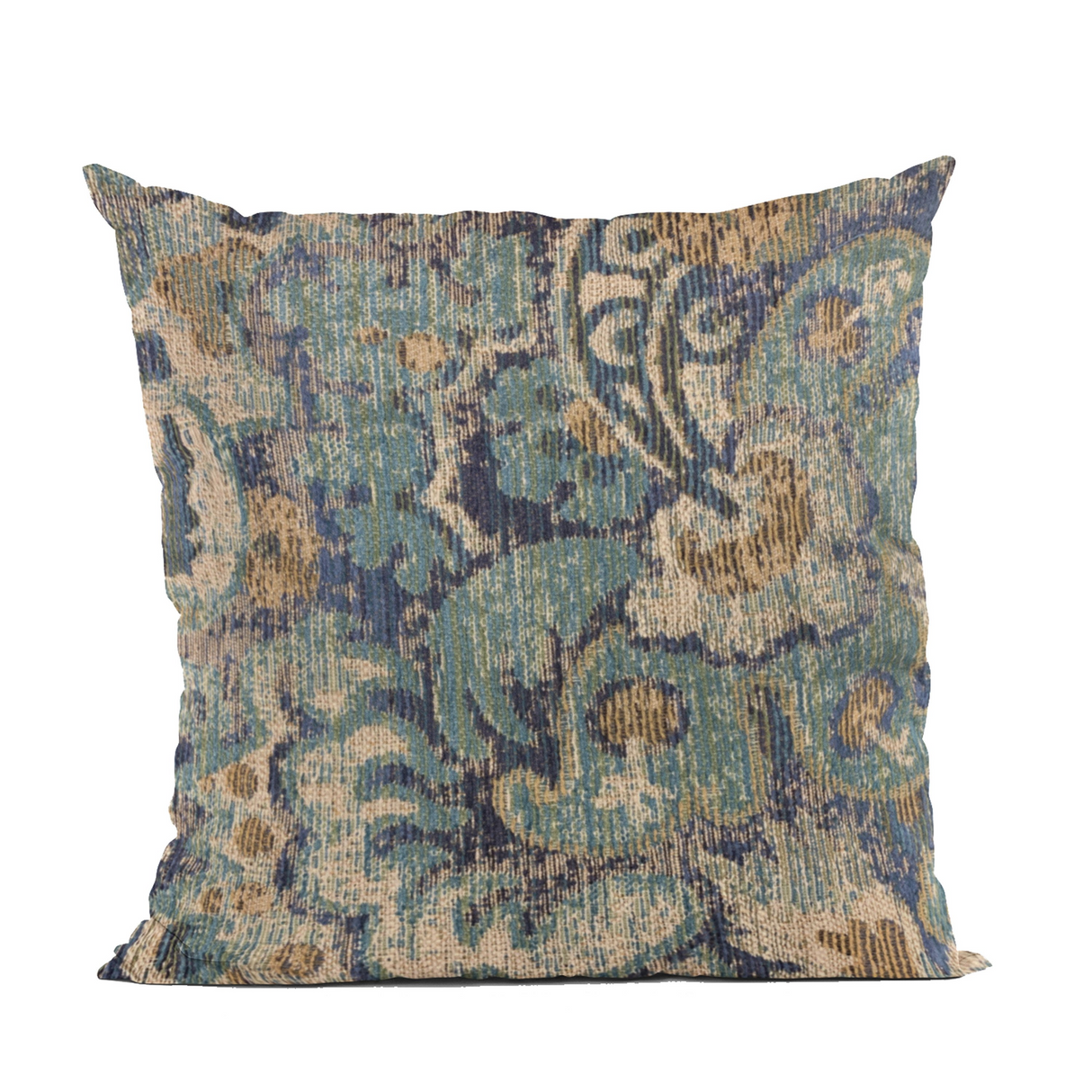 Plutus Blue Amazonian Damask Luxury Throw Pillow