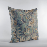 Plutus Blue Amazonian Damask Luxury Throw Pillow