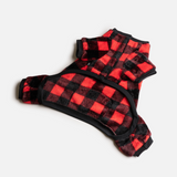 Buffalo Plaid Dog Pajama - Red