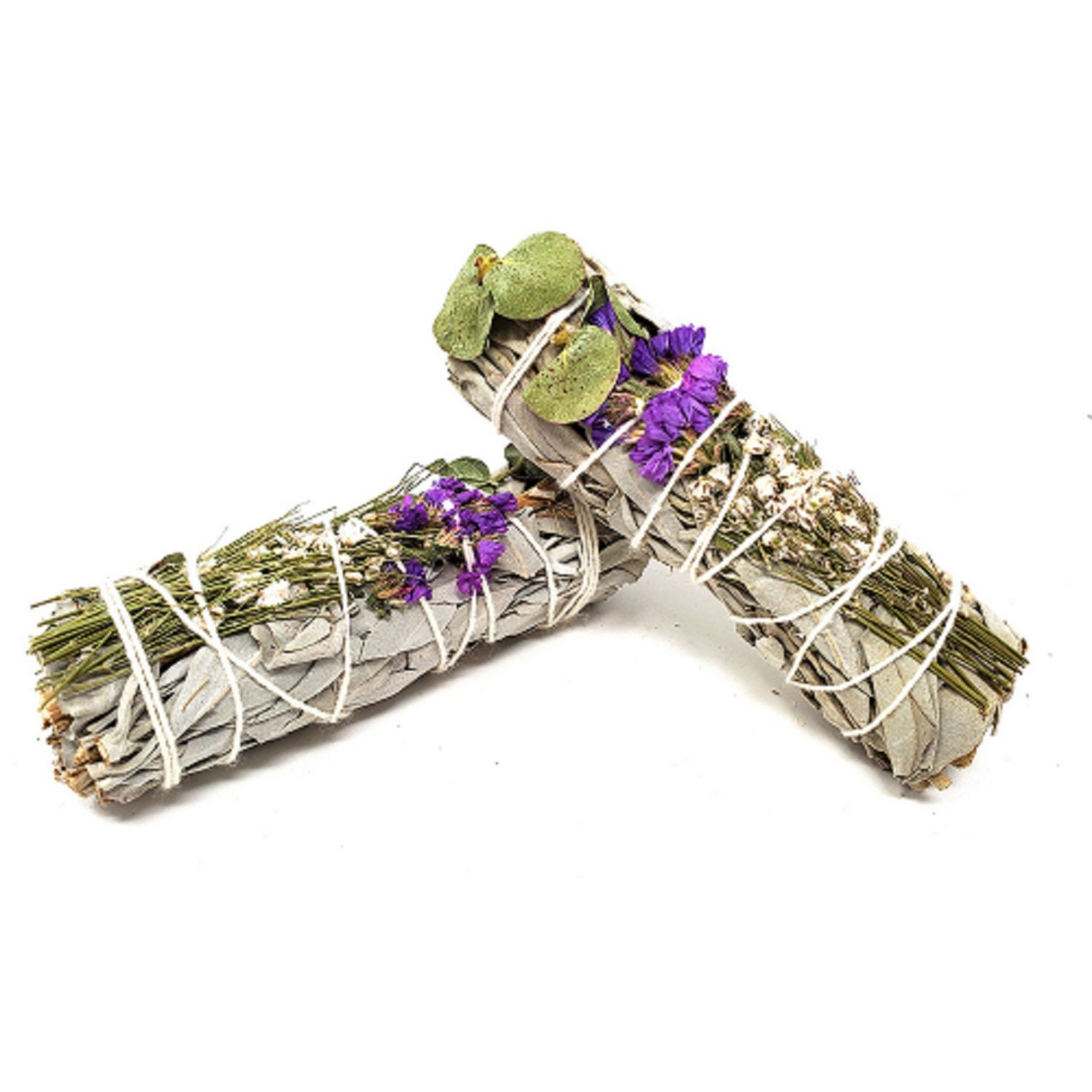 Home fragrance Floral Sage -White Sage, Eucalyptus, Purple Sinuata & Lavender 4"- 1 piece