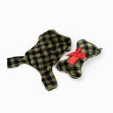 Elf Dog Pjs & Stocking Set - Green Plaid