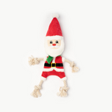 Santa Plush Dog Toy With Rope