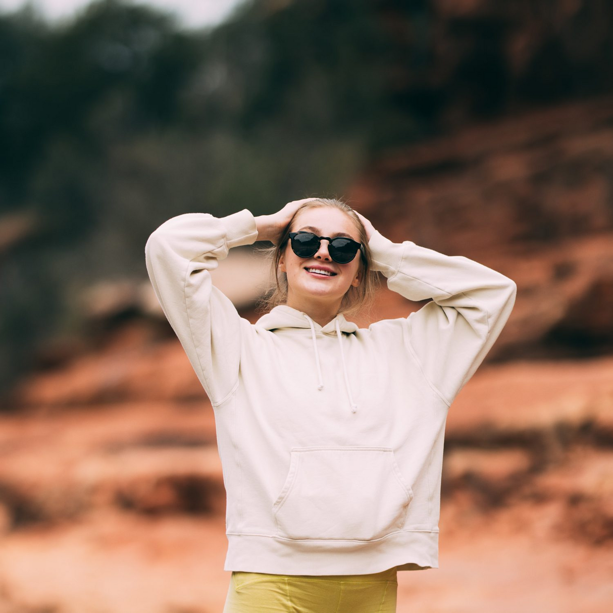 Ebony wood panto sunglasses with smog frame and black polarized lenses